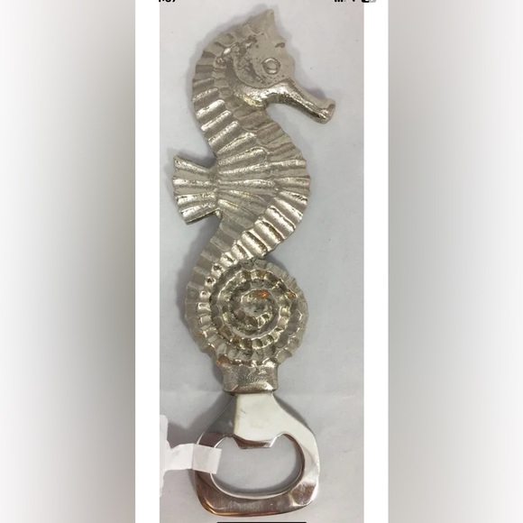 New Silver Metal Seahorse Bottle Opener - Picture 7 of 8